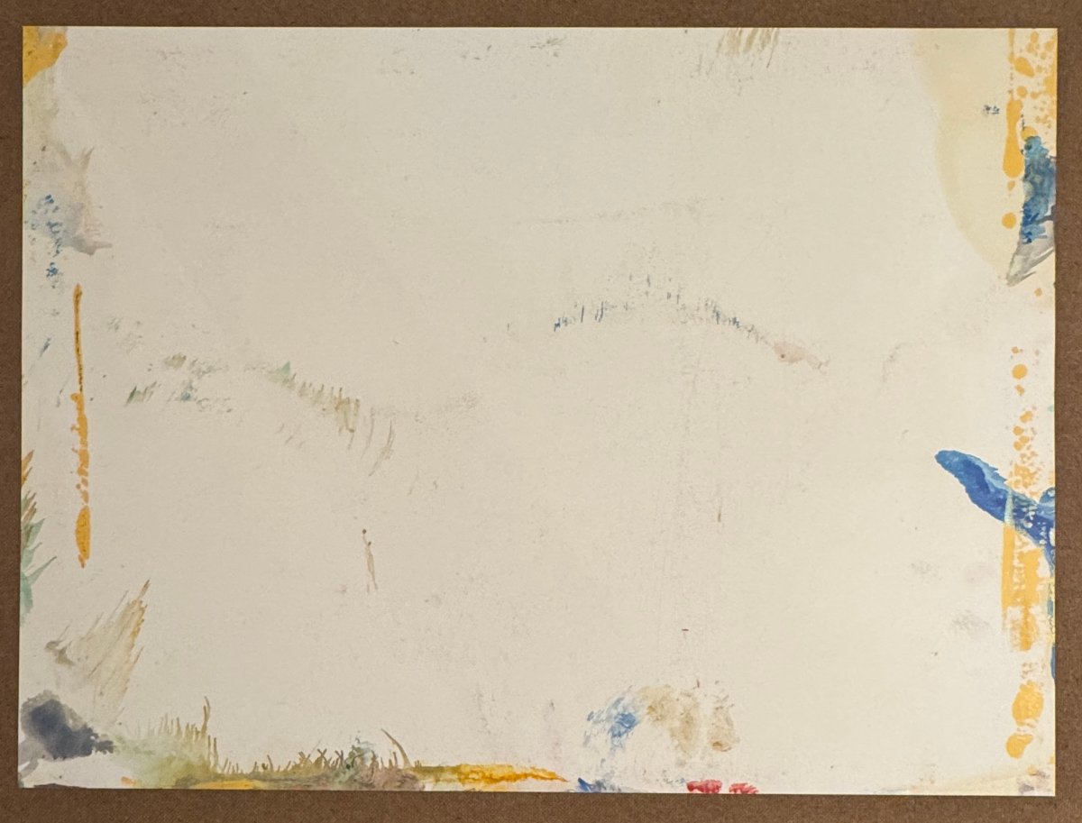 Miodrag đorđević (1936) — Abstract Composition With The Golden Eye Mixed Media / Oil On Cardboard-photo-4