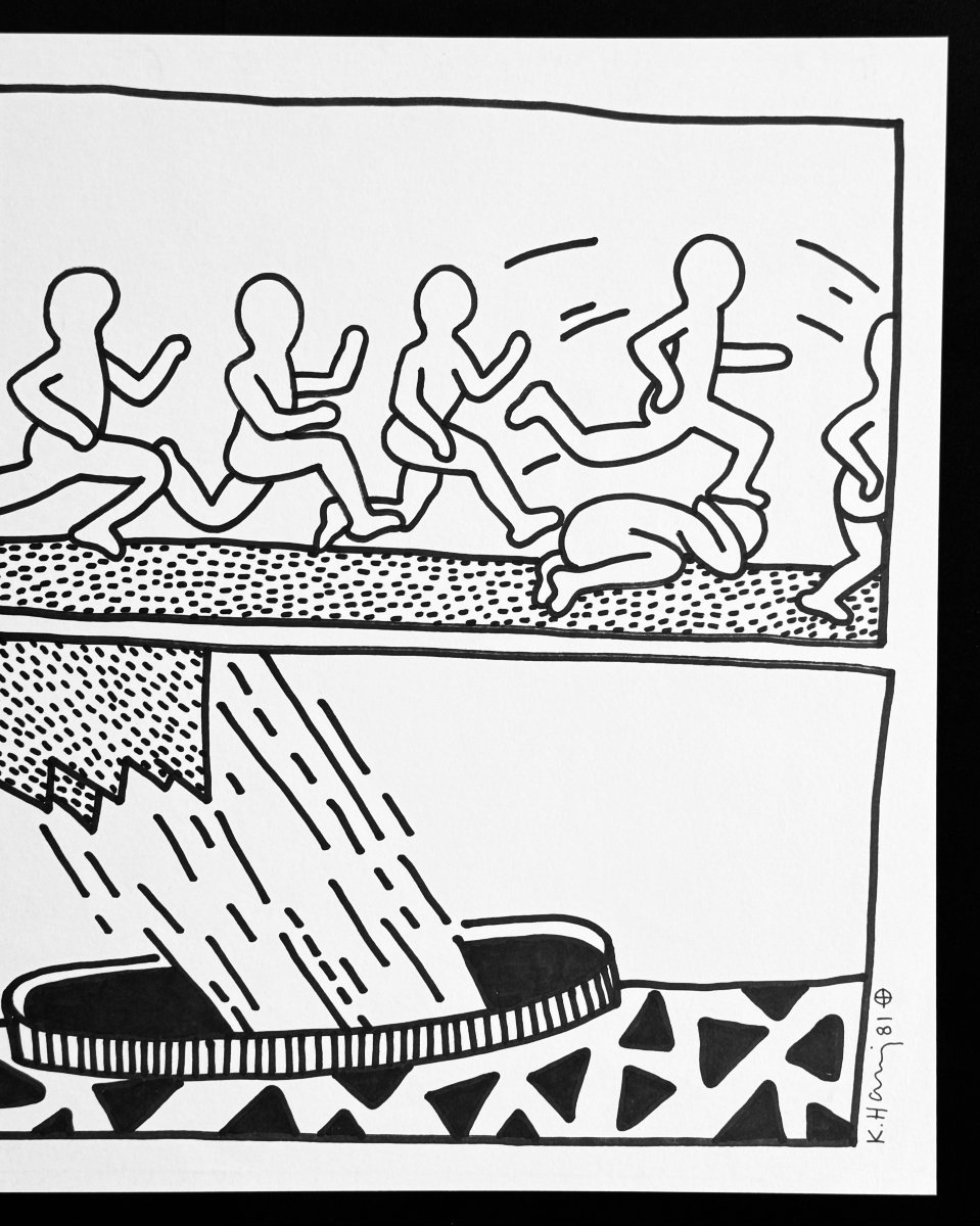 Keith Haring -  Large-scale Marker Drawing -  Certificate From The Haring Foundation-photo-3