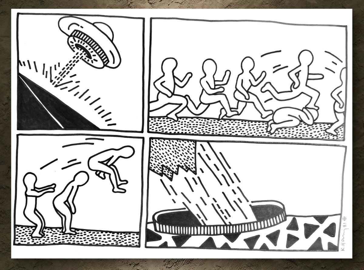 Keith Haring -  Large-scale Marker Drawing -  Certificate From The Haring Foundation-photo-1