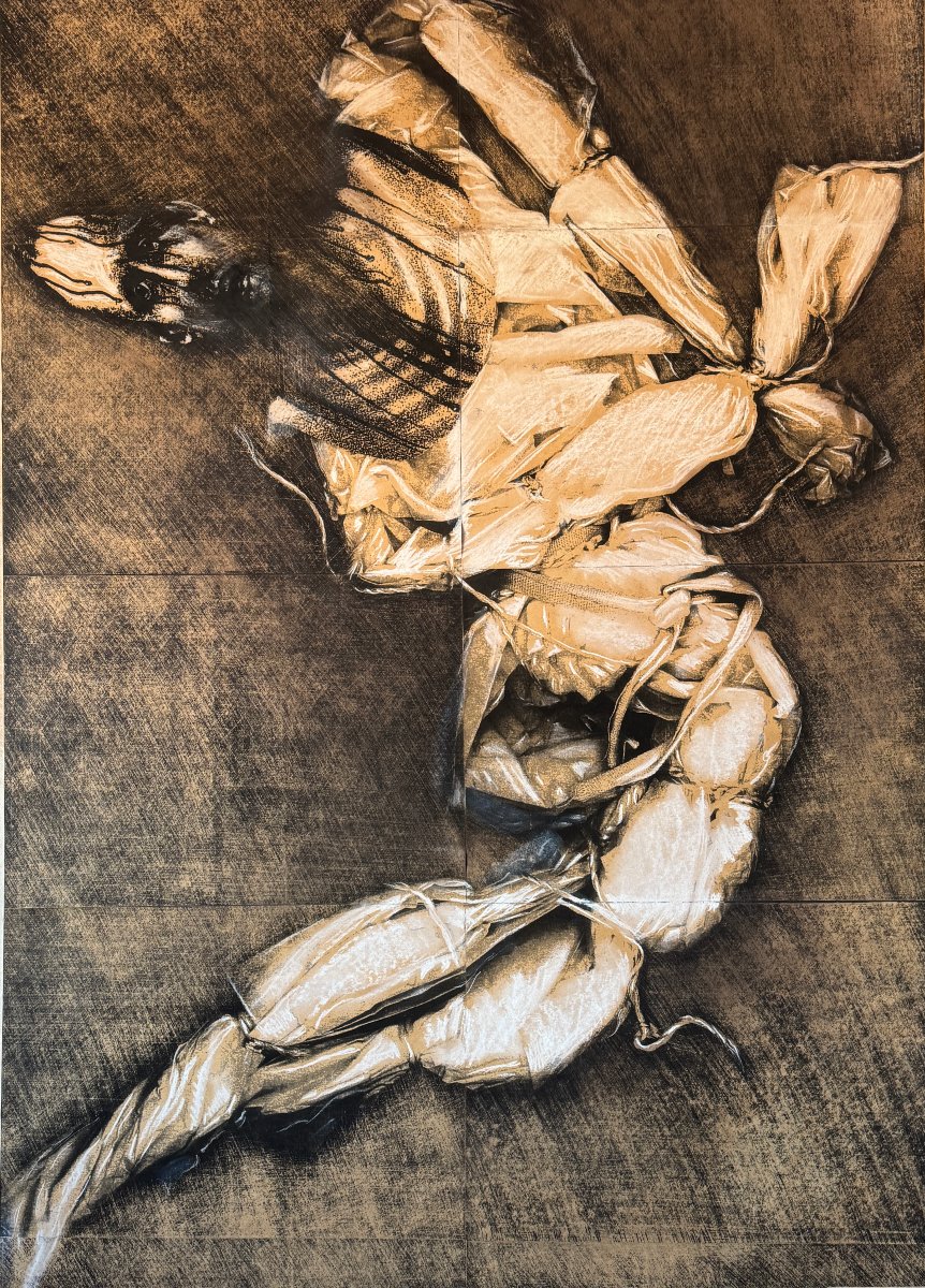 Robert Detheux (1932–2010) Large Surrealist Painting, 135 X 94 Cm -photo-3