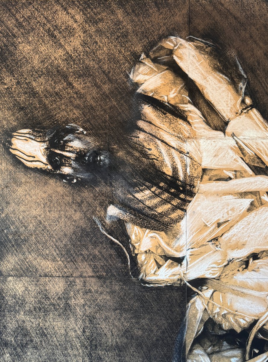 Robert Detheux (1932–2010) Large Surrealist Painting, 135 X 94 Cm -photo-4