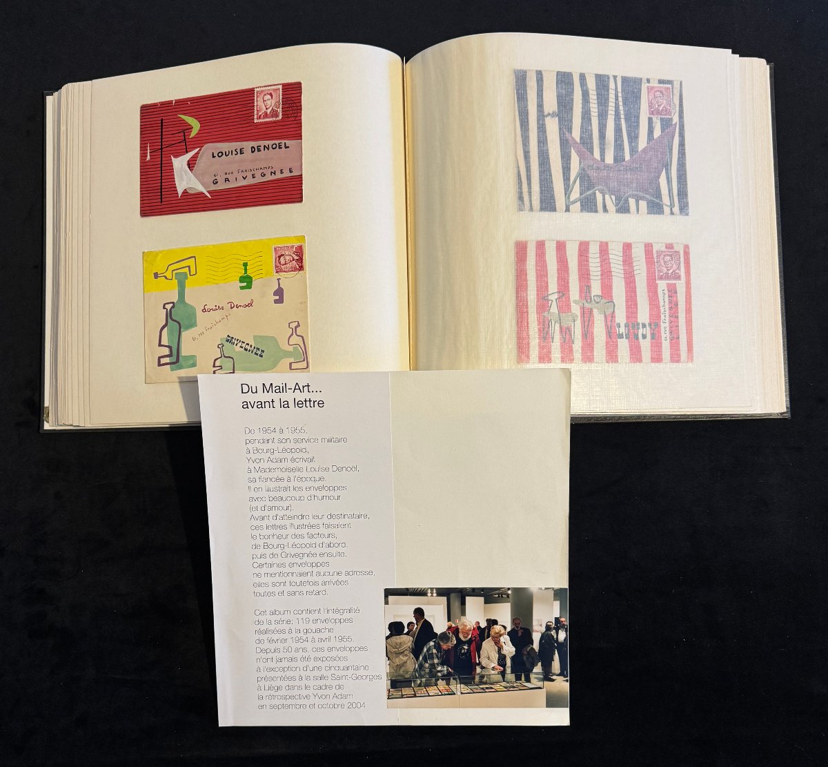 Yvon Adam (1932–2017) A Magnificent Album Containing 119 Envelopes Painted In Gouache—1954 -photo-2