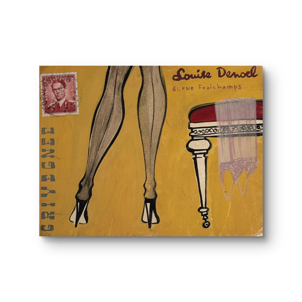 Yvon Adam (1932–2017) A Magnificent Album Containing 119 Envelopes Painted In Gouache—1954 -photo-3