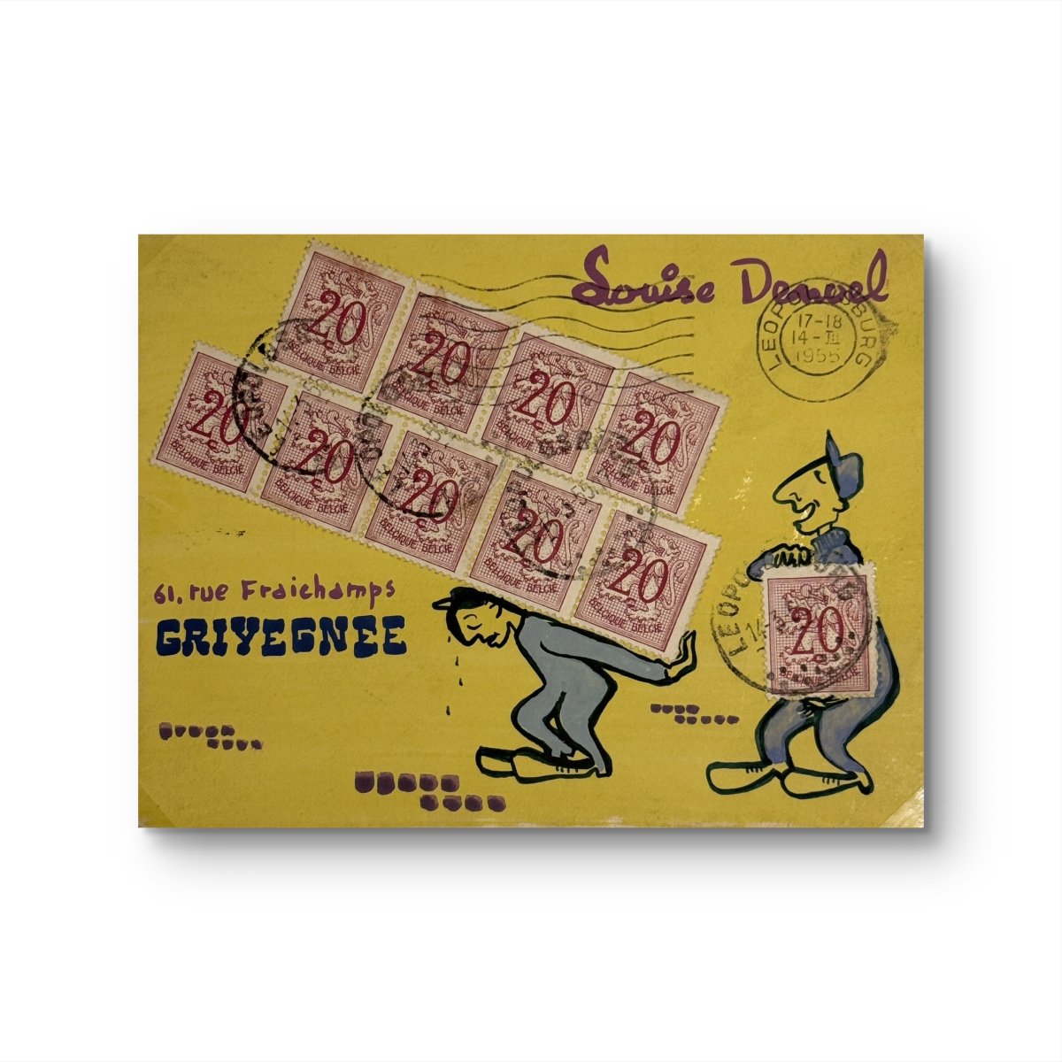 Yvon Adam (1932–2017) A Magnificent Album Containing 119 Envelopes Painted In Gouache—1954 -photo-7