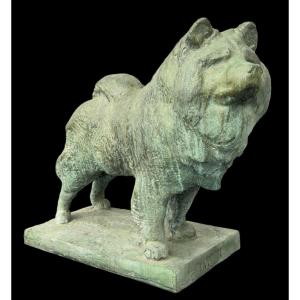Le Chien Tatoon De Marie De Bonaparte Par Oscar Nemon, Grandeur Nature,  Valsuani Cire Perdue