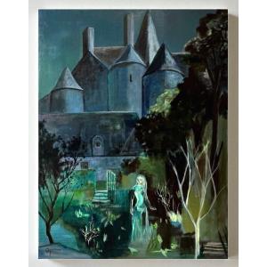Marie Louise Ogier - Large Painting From 1977 - Awarded At The Salon Des Artistes In Paris 