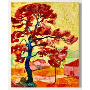Jean-pierre Dolla (1946) Large Painting From 1972 - Galerie St Placide Paris 