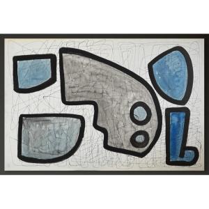 Gundi Falk (1966) Organic Composition In Blue 