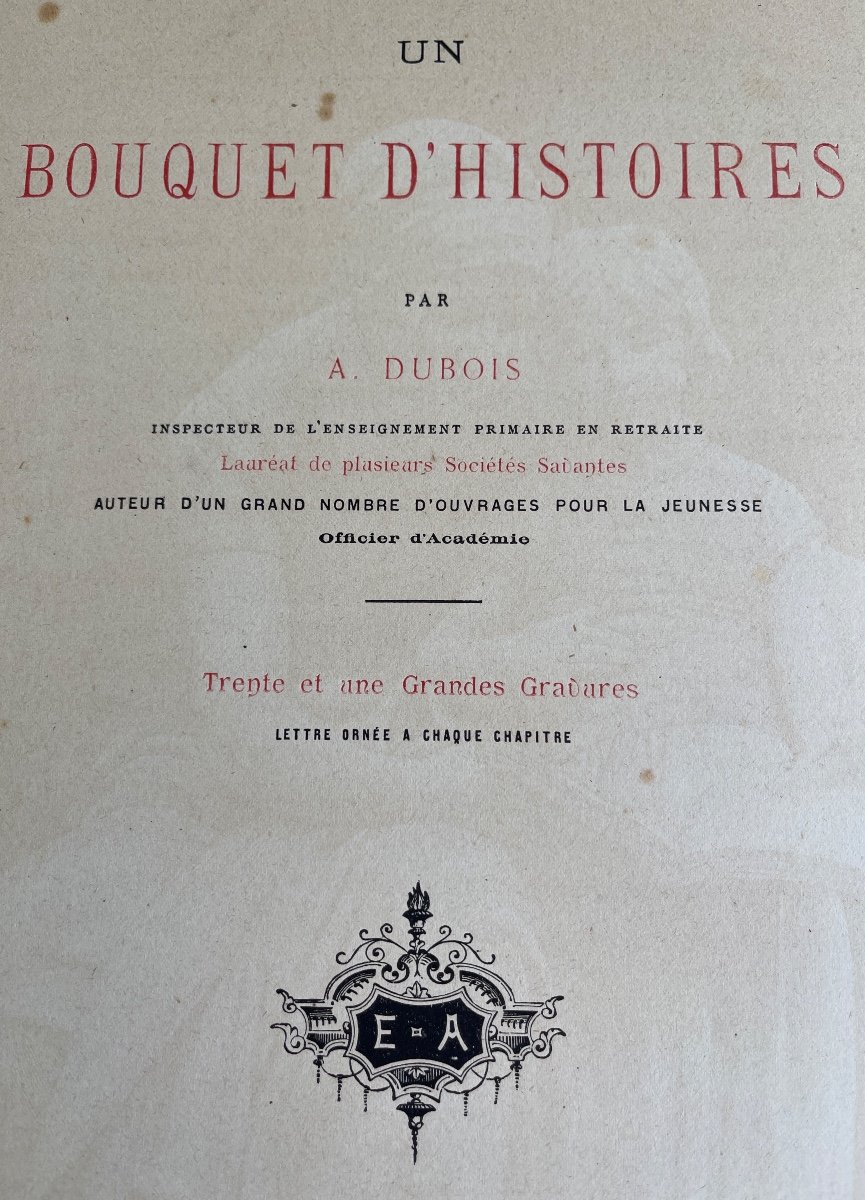 Beautiful XIXth Large Book In Folio "a Bouquet Of History" By A.dubois 31 Engravings-photo-2