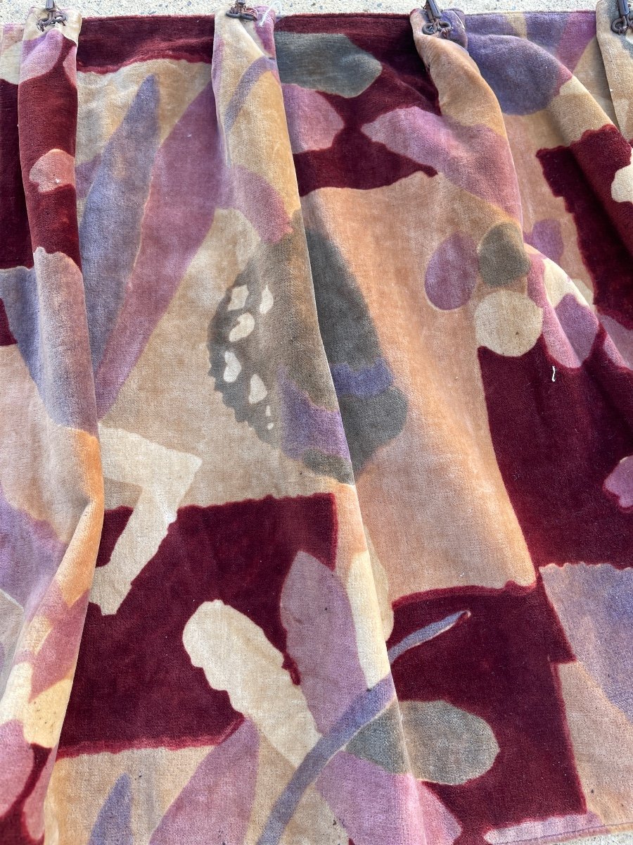 Long Art Deco Velvet Valance-photo-2