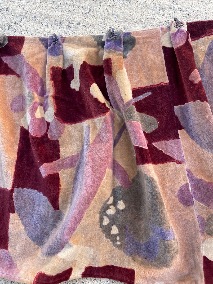 Long Art Deco Velvet Valance-photo-5