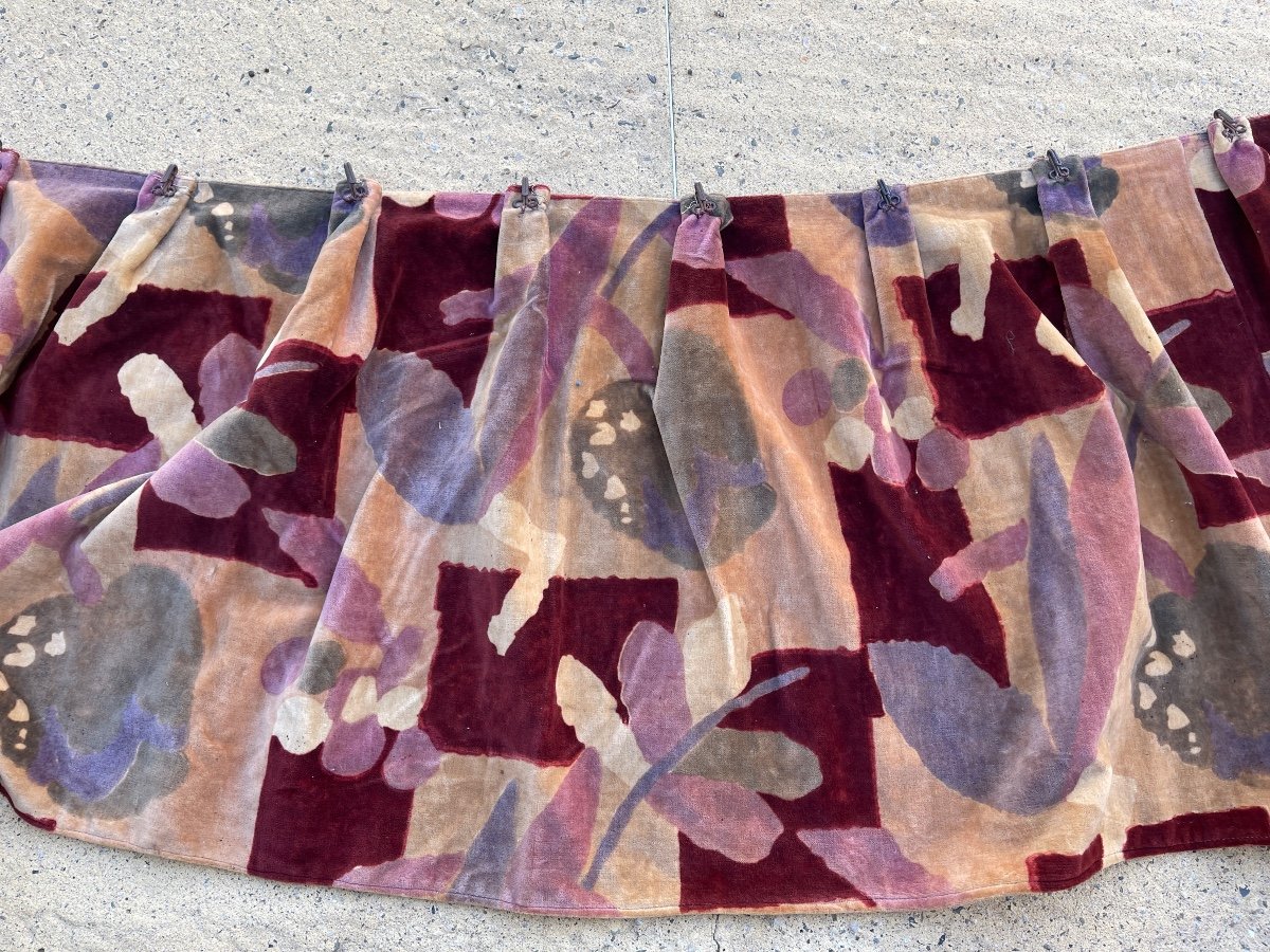 Long Art Deco Velvet Valance