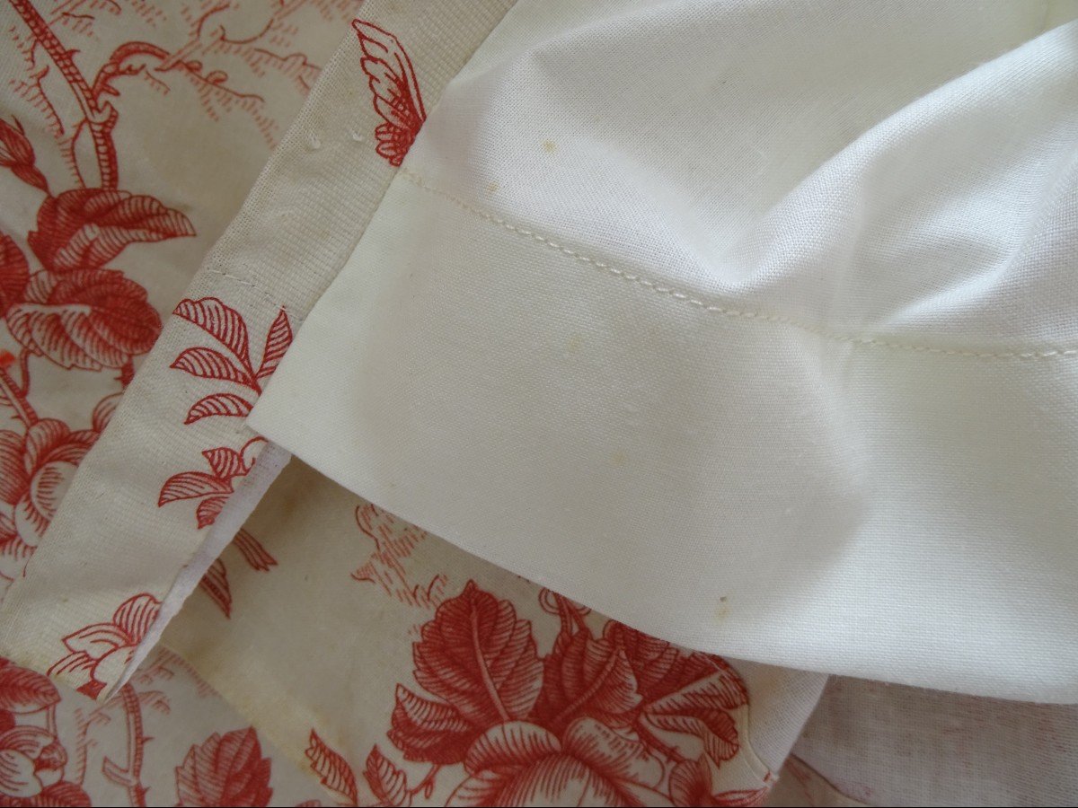 First Pair Of Vintage Hangings Printed With Angels, Doves And Floral Decor-photo-5