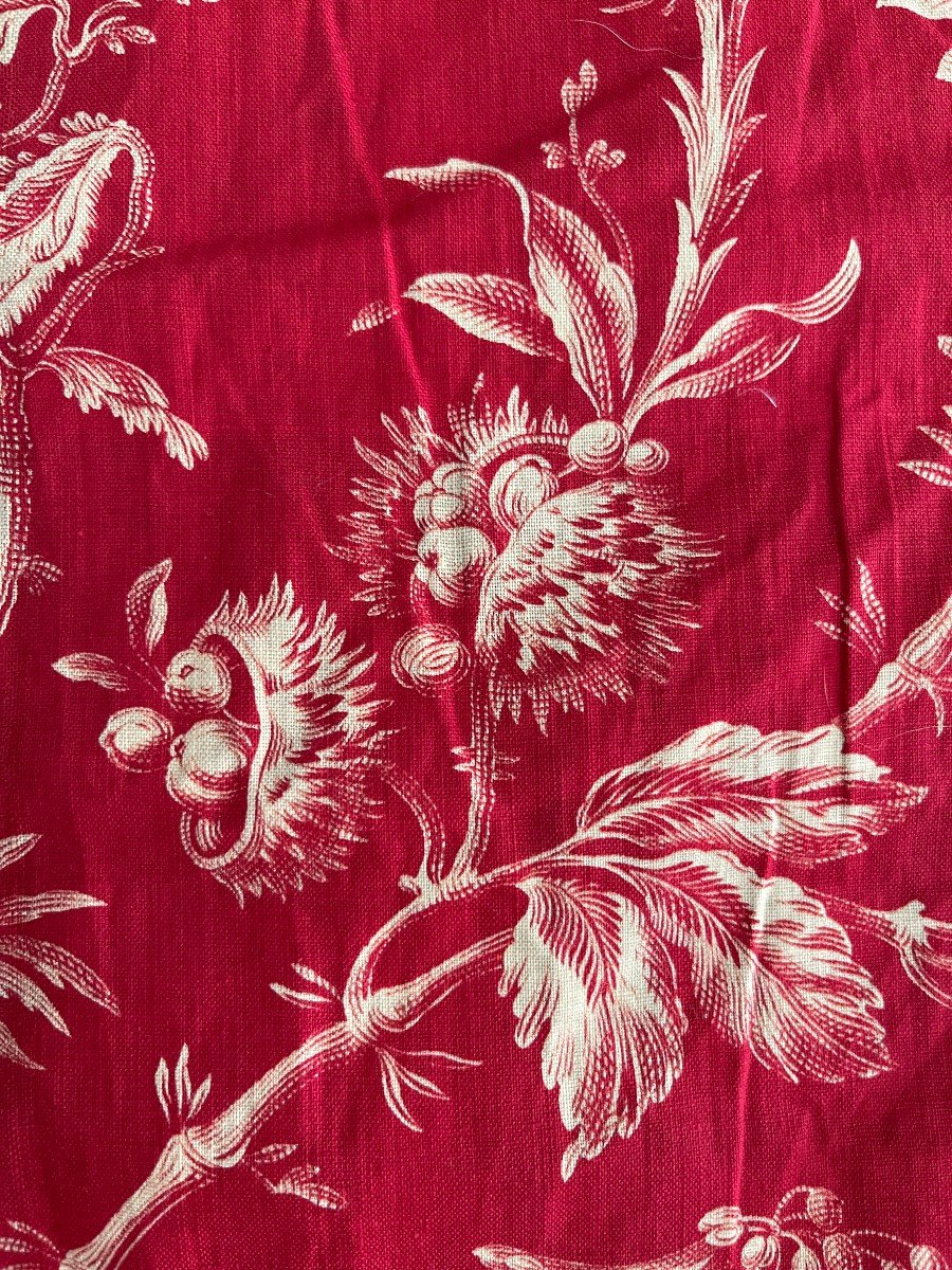 Fragment d'étoffe XIXème  Merveilleux Rouge -photo-4
