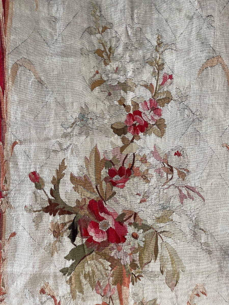No. 3. Aubusson Tapestry From A Suite Of 3 .... 19th Century Floral Decor Arabesques-photo-2