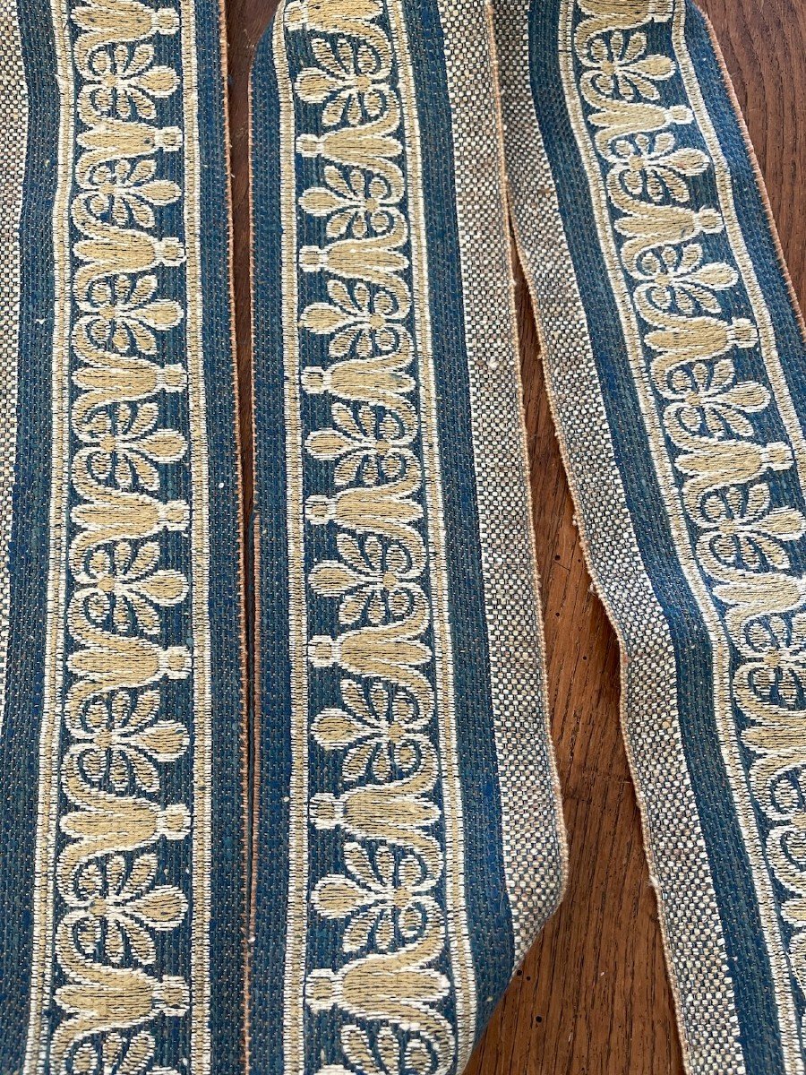 Bordure De Tapisserie  Bleue Et Beige  7 M 76 Cm X 11 Cm-photo-2