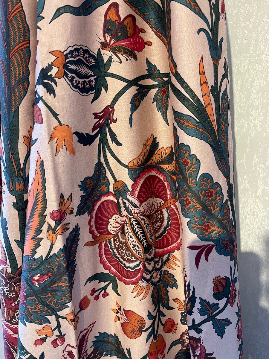 Métrage De Tissu Imprimé Au Décor d'Indienne pour rideau ou tenture-photo-3