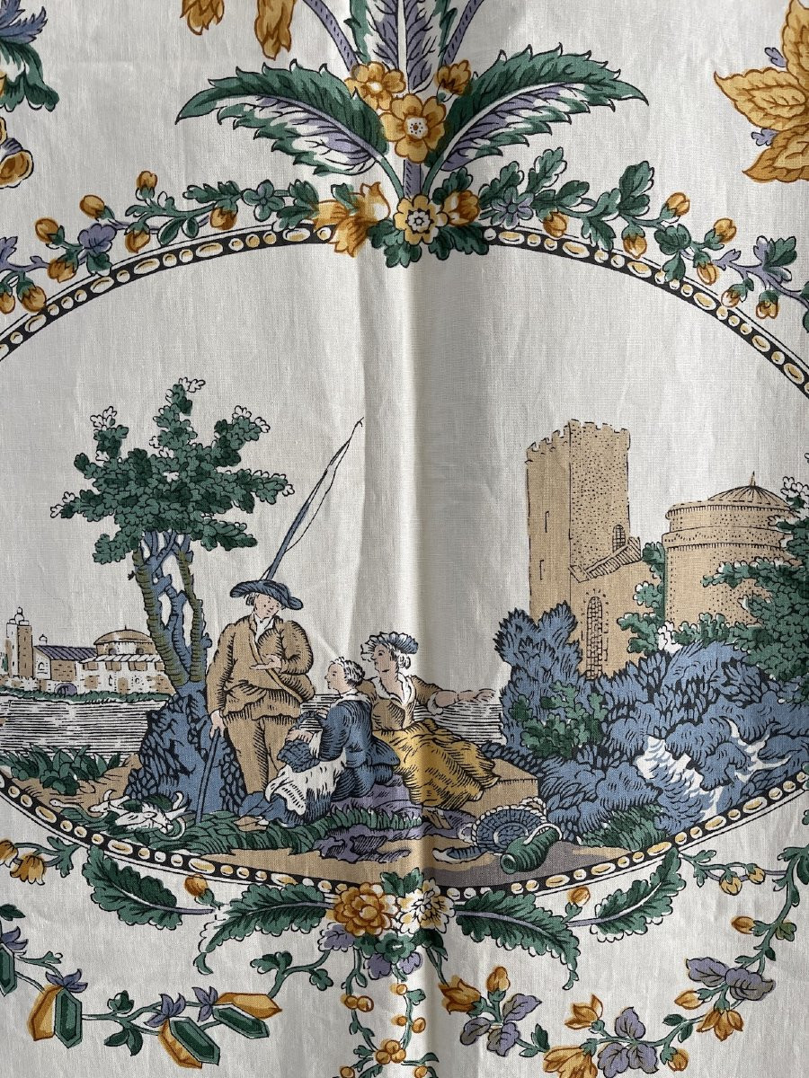 Métrage , Panneau Décoratif Vintage – "les Pêcheurs" Par Nicholas Herbert pour rideau tenture-photo-3