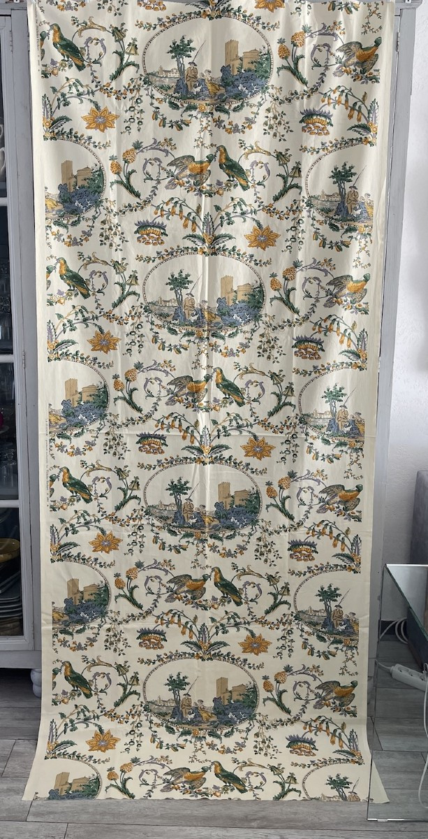 Métrage , Panneau Décoratif Vintage – "les Pêcheurs" Par Nicholas Herbert pour rideau tenture-photo-2