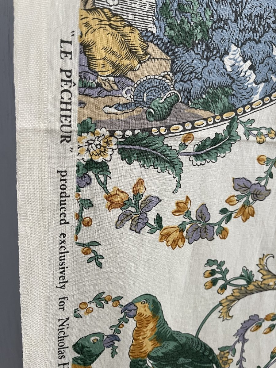 Métrage , Panneau Décoratif Vintage – "les Pêcheurs" Par Nicholas Herbert pour rideau tenture-photo-3