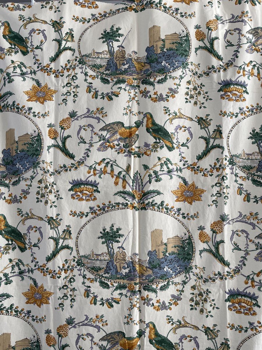 Métrage , Panneau Décoratif Vintage – "les Pêcheurs" Par Nicholas Herbert pour rideau tenture-photo-6