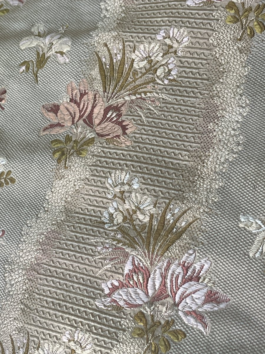 Pair Of Antique Curtains – 19th Century – Lyon Silk. Antique Hangings-photo-4