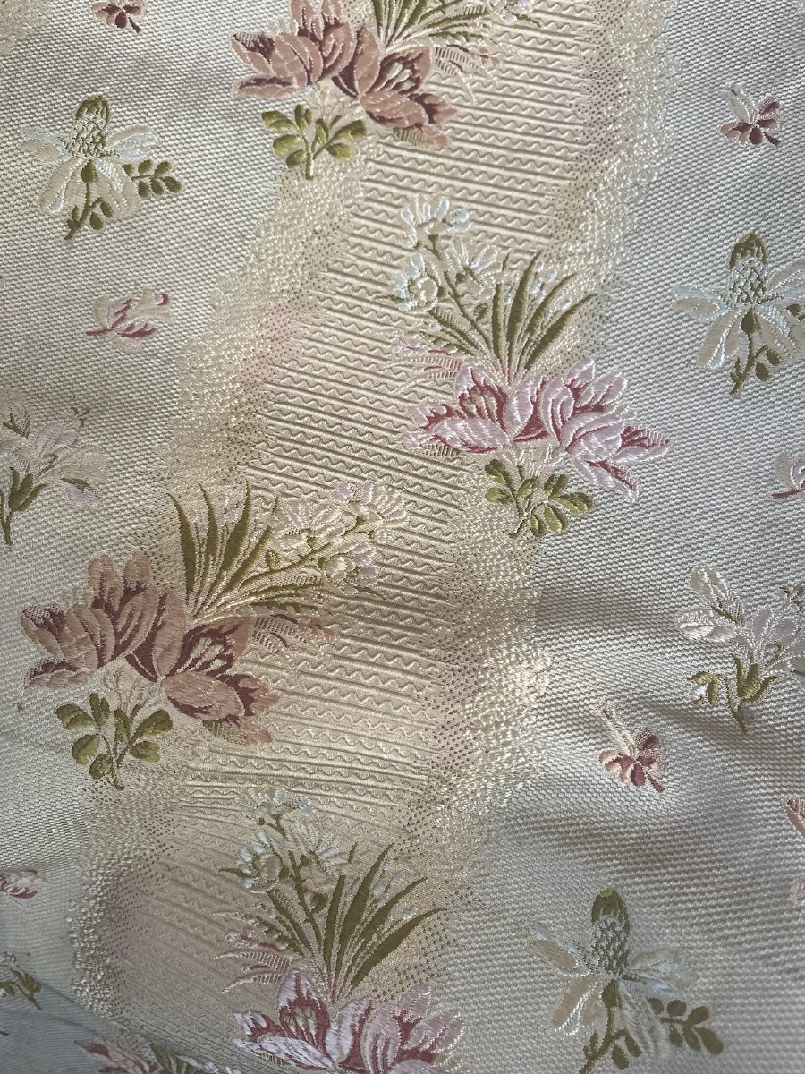 Pair Of Antique Curtains – 19th Century – Lyon Silk. Antique Hangings-photo-6