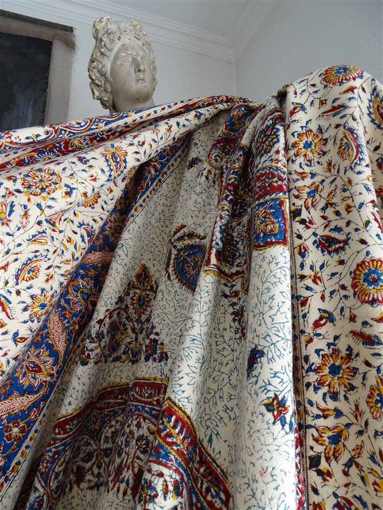 Tenture Persane Imprimée Kalamkari – Fin XIXème-photo-3