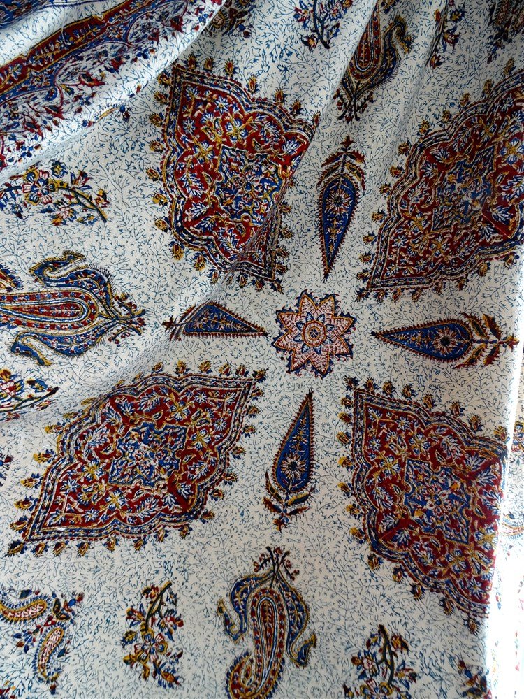Tenture Persane Imprimée Kalamkari – Fin XIXème-photo-2