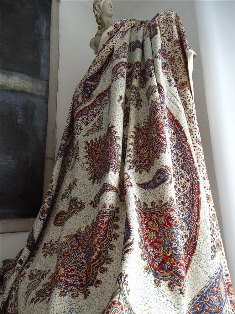 Tenture Persane Imprimée Kalamkari – Fin XIXème