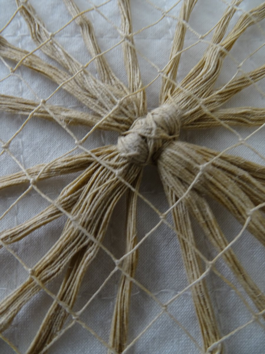  Antique Lace Bedspread Or Tablecloth – Needlework And Crochet – Starched Linen-photo-6