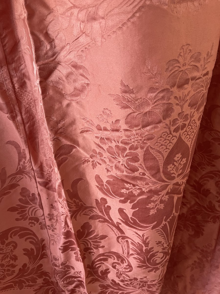 Dessus de lit ou métrage de tissu  damas ancien -photo-2