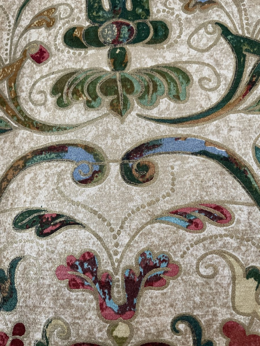 Second  Métrage de tissu ancien – Décor Renaissance ornemental-photo-3