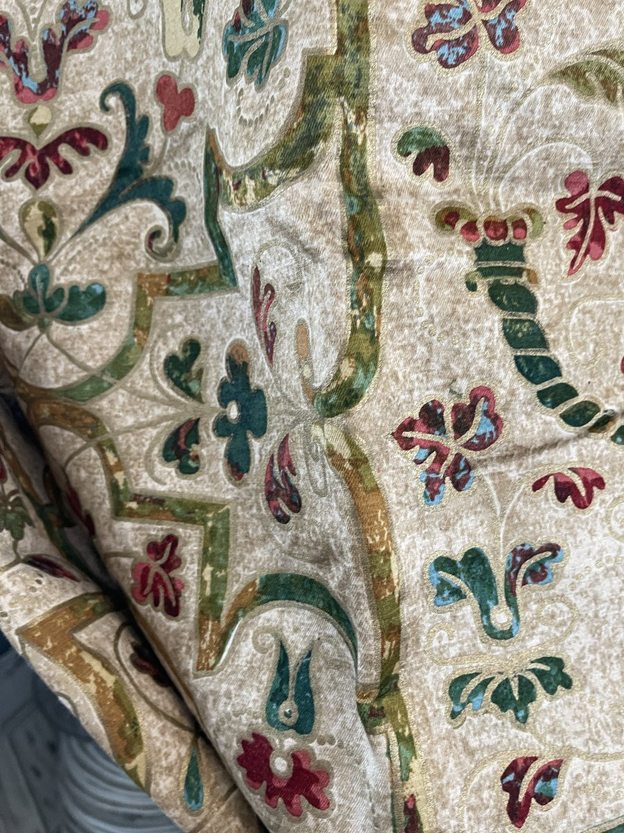 Second  Métrage de tissu ancien – Décor Renaissance ornemental-photo-4