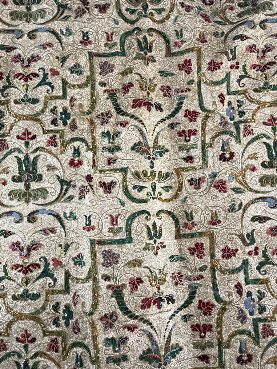 Second  Métrage de tissu ancien – Décor Renaissance ornemental-photo-7