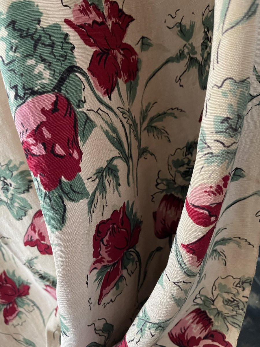 Paire De Rideaux En Lin Au Décor De Tulipes – Esprit Bucolique & Vintage-photo-6
