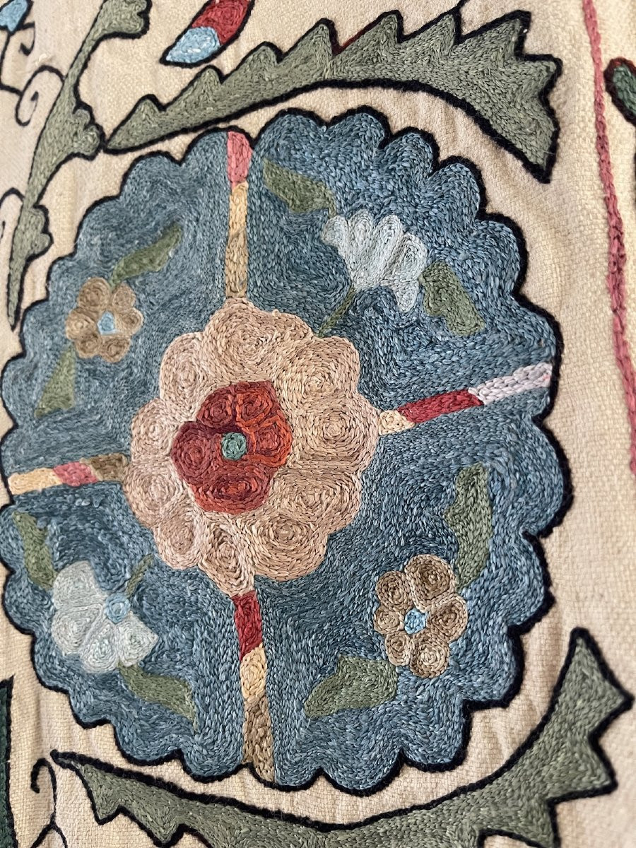 Suzani piece de broderie Ouzbékistan brodée à la main-photo-3