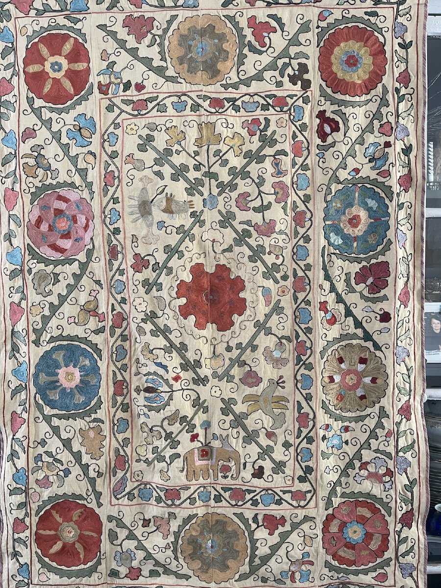 Suzani piece de broderie Ouzbékistan brodée à la main-photo-4