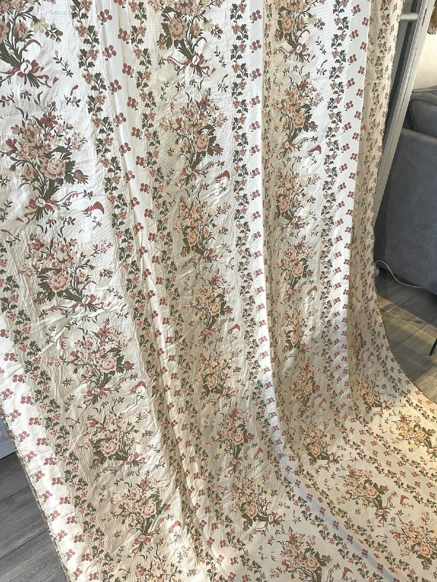 Vintage Jacquard Silk Footage – Romantic Floral Decor-photo-4
