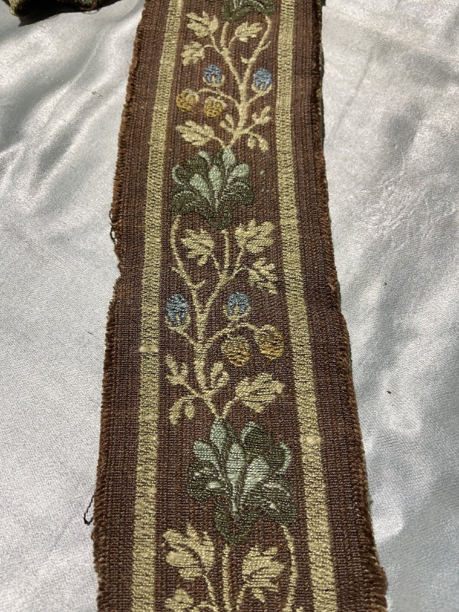 Sold By 2 Meters. Antique Floral Tapestry Border. Width 10 Cm. -photo-2