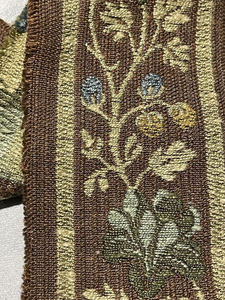 Sold By 2 Meters. Antique Floral Tapestry Border. Width 10 Cm. -photo-3