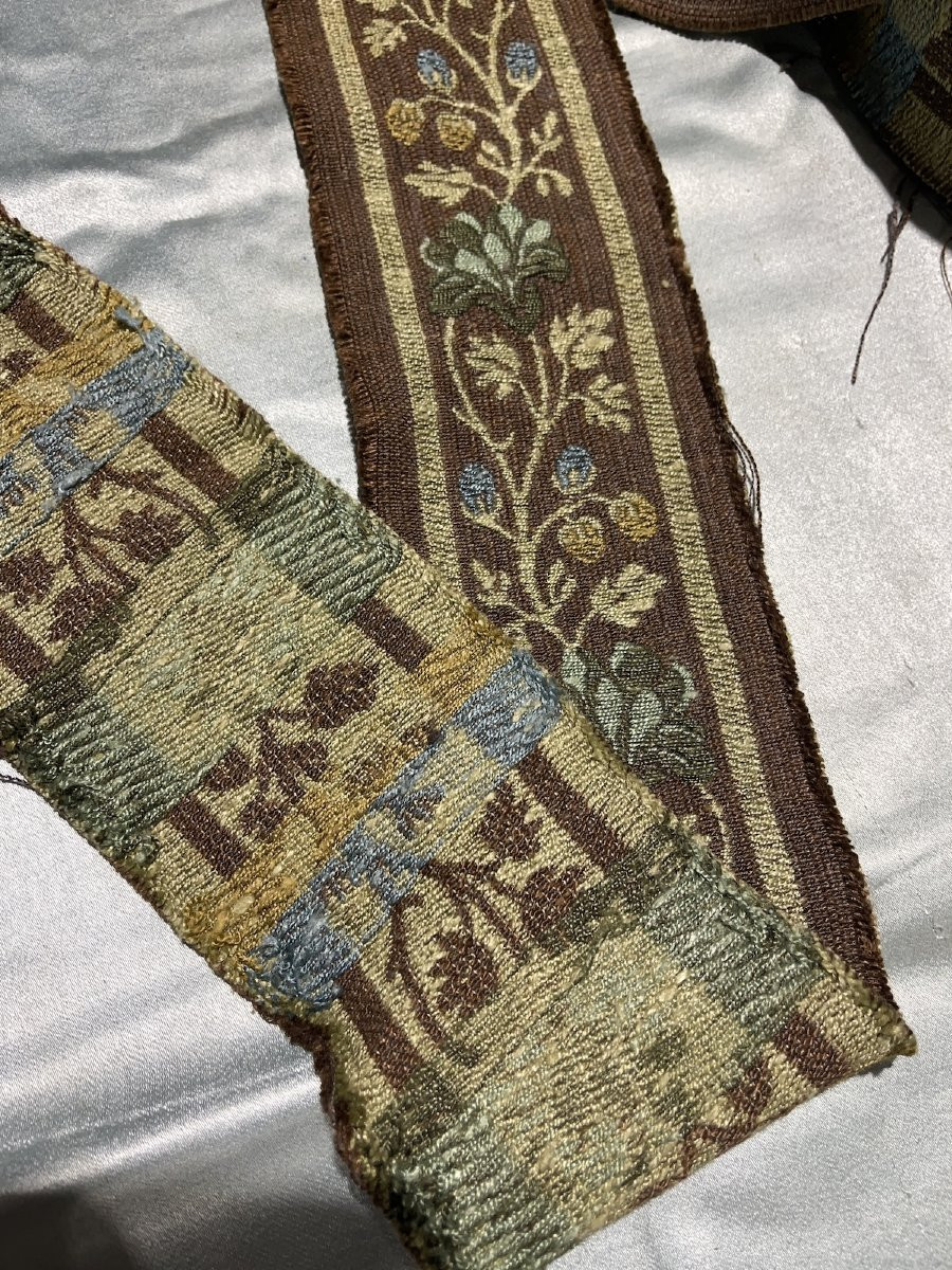 Sold By 2 Meters. Antique Floral Tapestry Border. Width 10 Cm. -photo-4