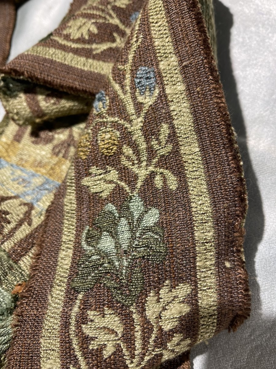 Sold By 2 Meters. Antique Floral Tapestry Border. Width 10 Cm. -photo-3