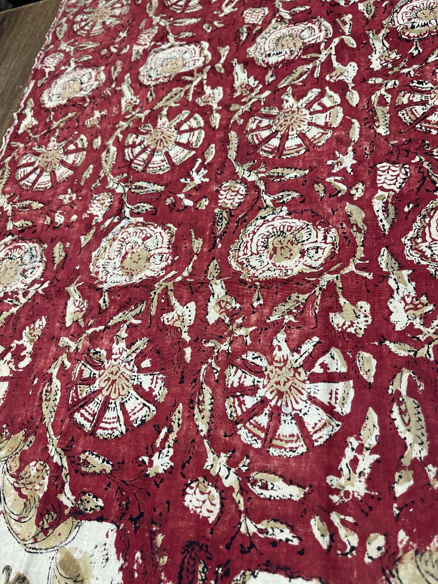 Fragment de tissu époque XIXème indienne-photo-4