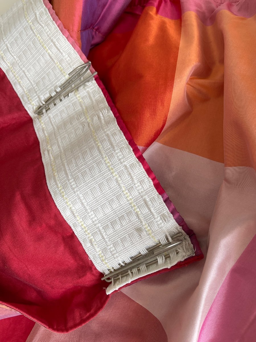 Paire de Rideaux en Soie aux Couleurs Acidulées-photo-4