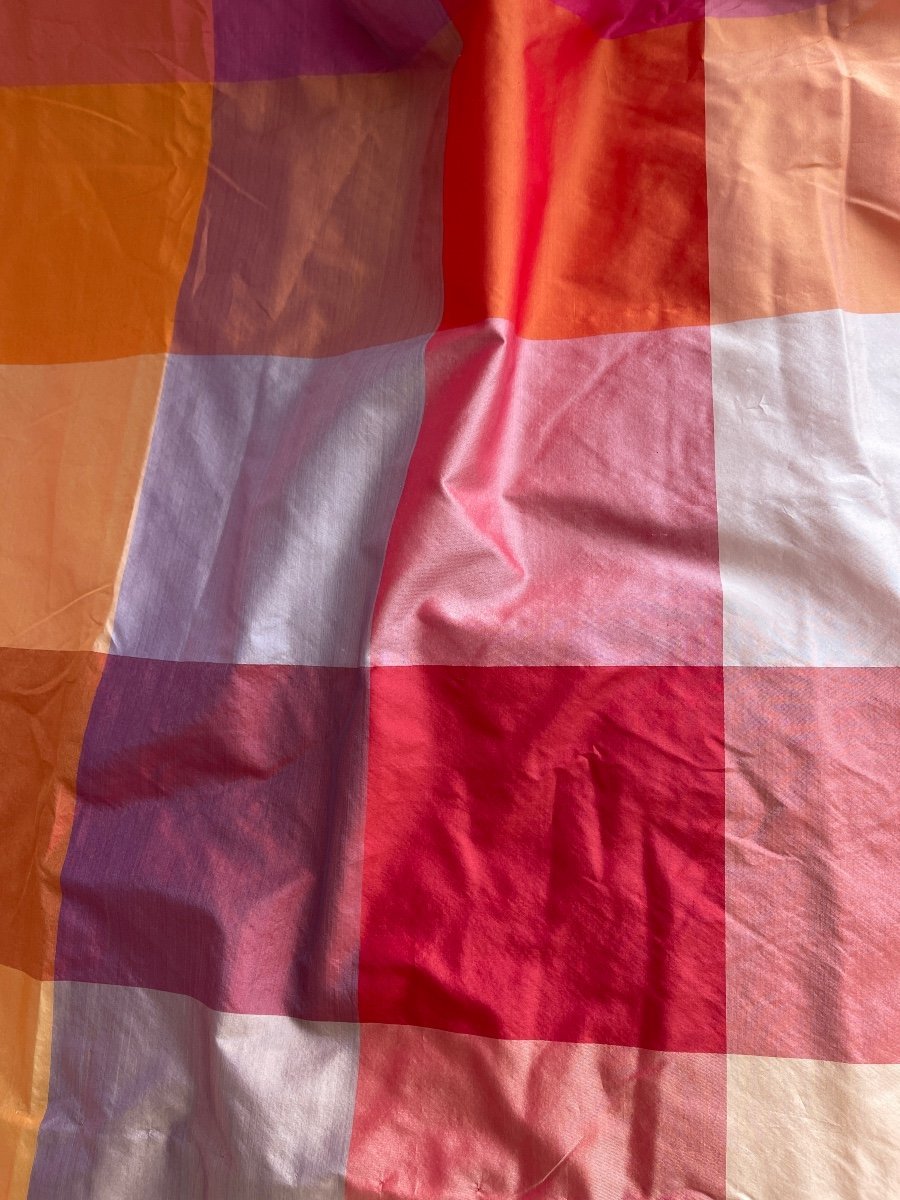 Paire de Rideaux en Soie aux Couleurs Acidulées-photo-2