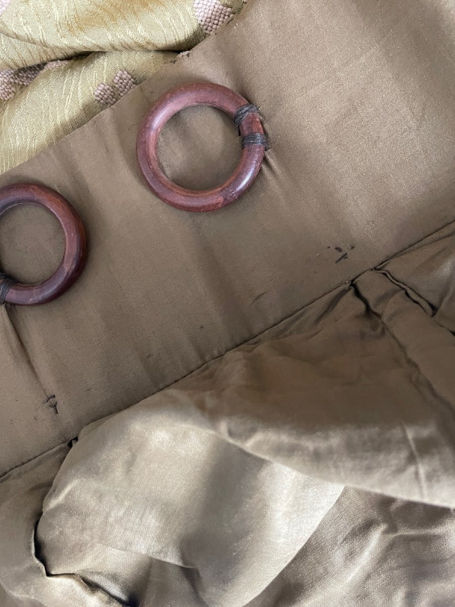 Silk And Linen Door Or Panel – 19th Century-photo-1