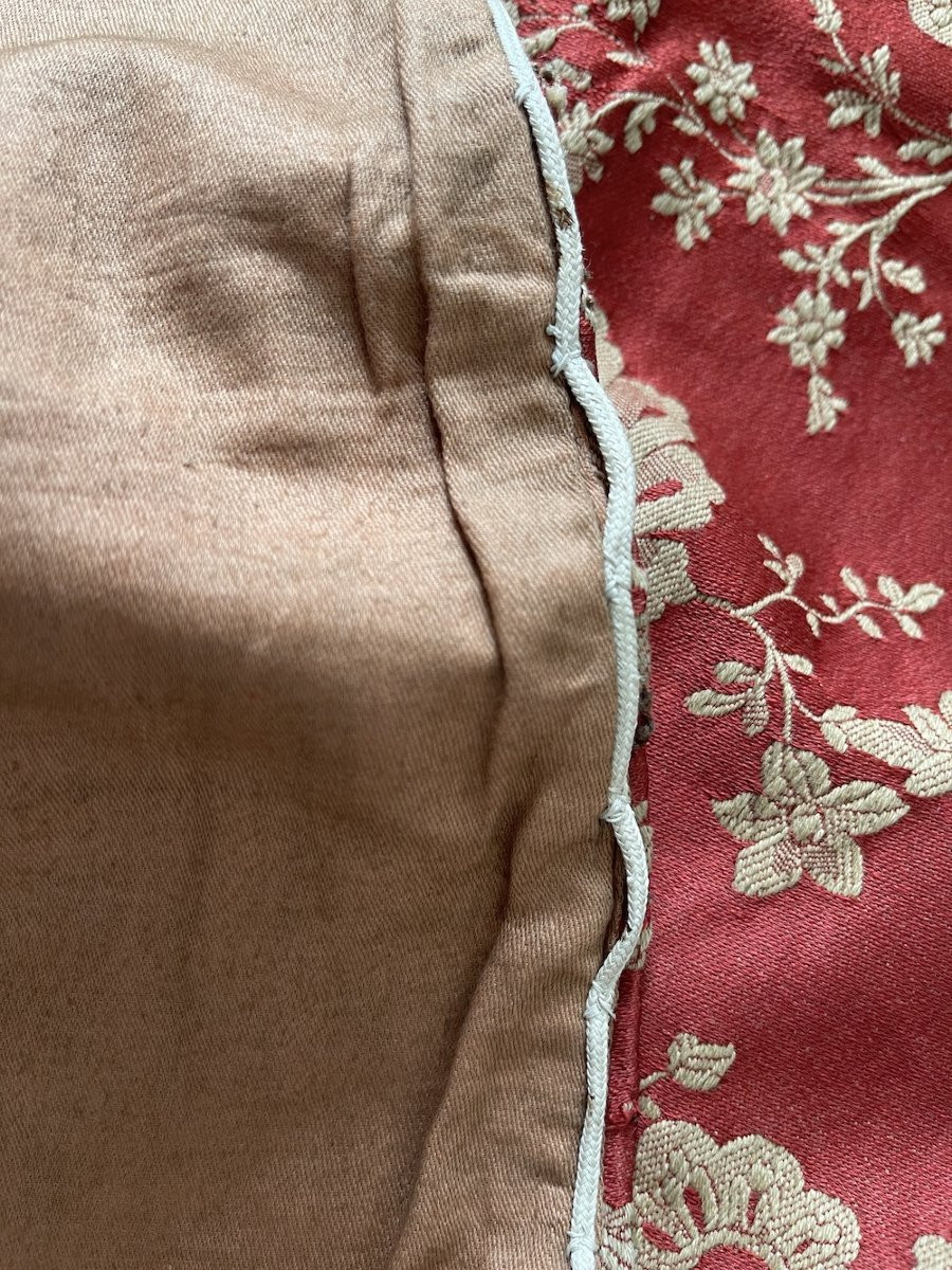 Pair Of Antique Curtains, 19th Century, Silk, Linen, And Trimmings, Decorative-photo-4
