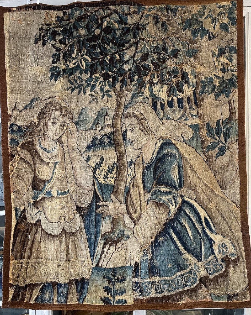 Tapisserie des Flandres – Début XVIIᵉ siècle « L’Amour courtois »-photo-4