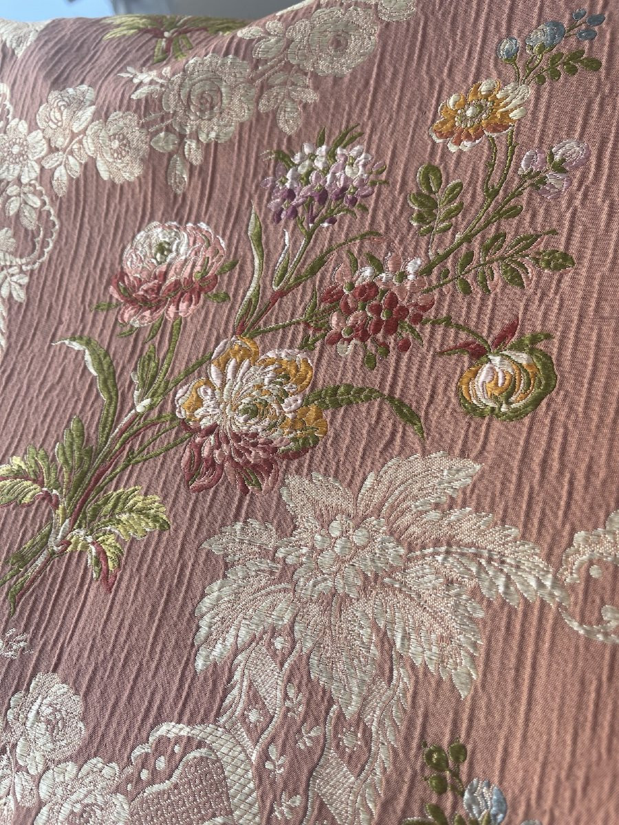 Métrage en Soierie Lyonnaise – XIXᵉ Siècle – Motif Floral-photo-4